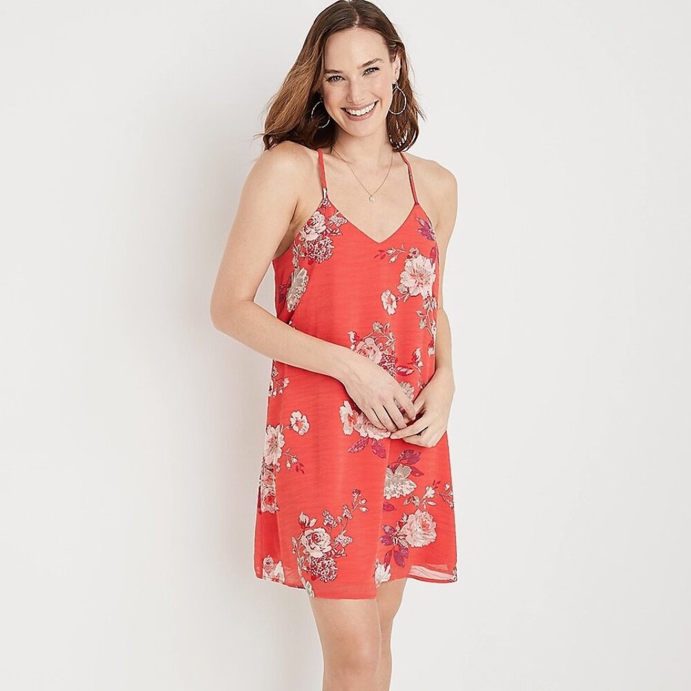 Eyeshadow Floral Shift Slip Dress Size XS